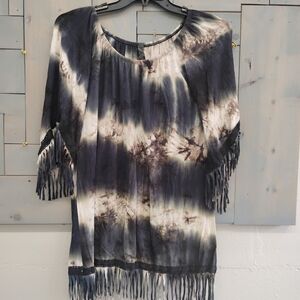 Tie-Dye Fringe Women's Top